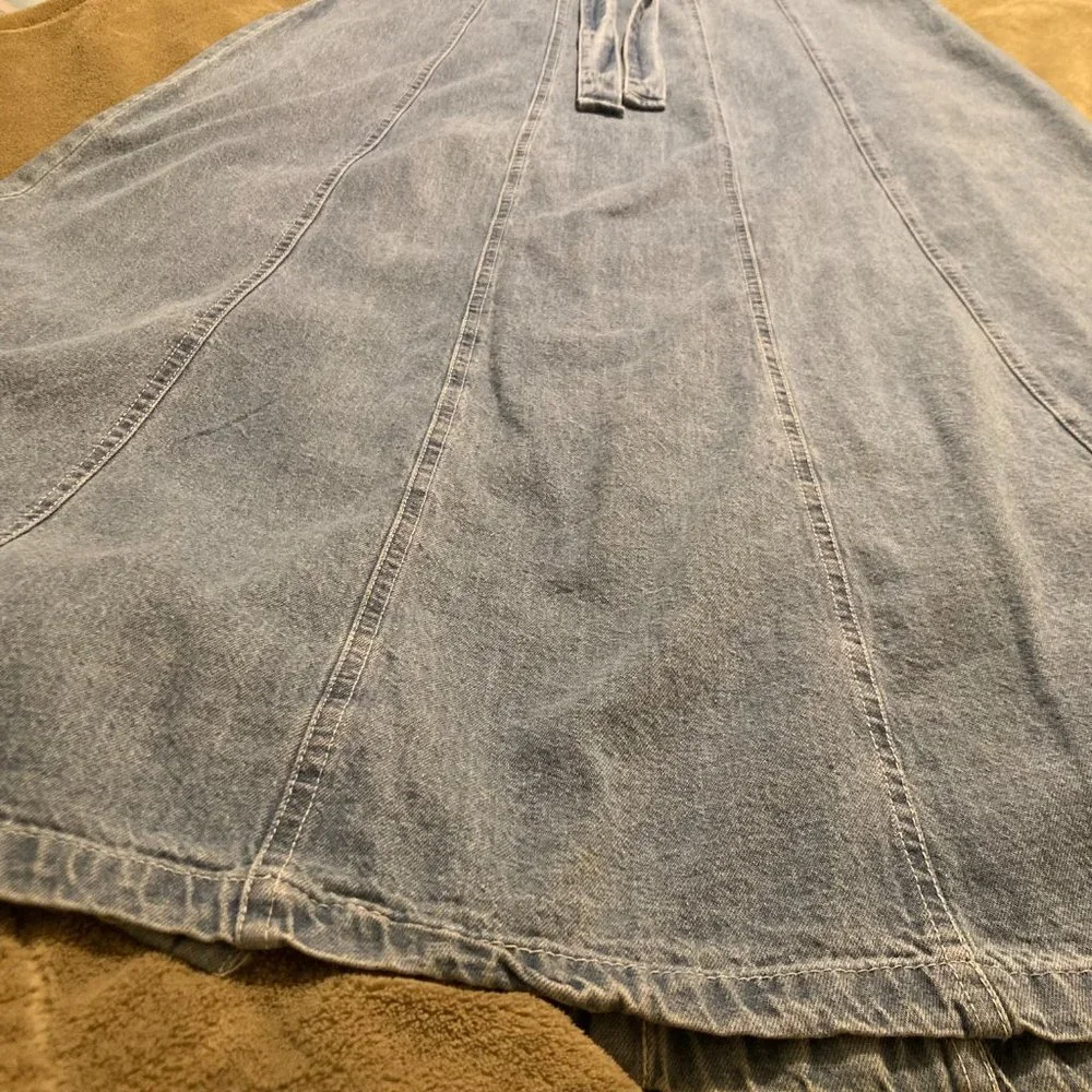 NWOT Vintage No Excuses Original Weathered Denim Sleeveless Dress Size M - Picture 15 of 16